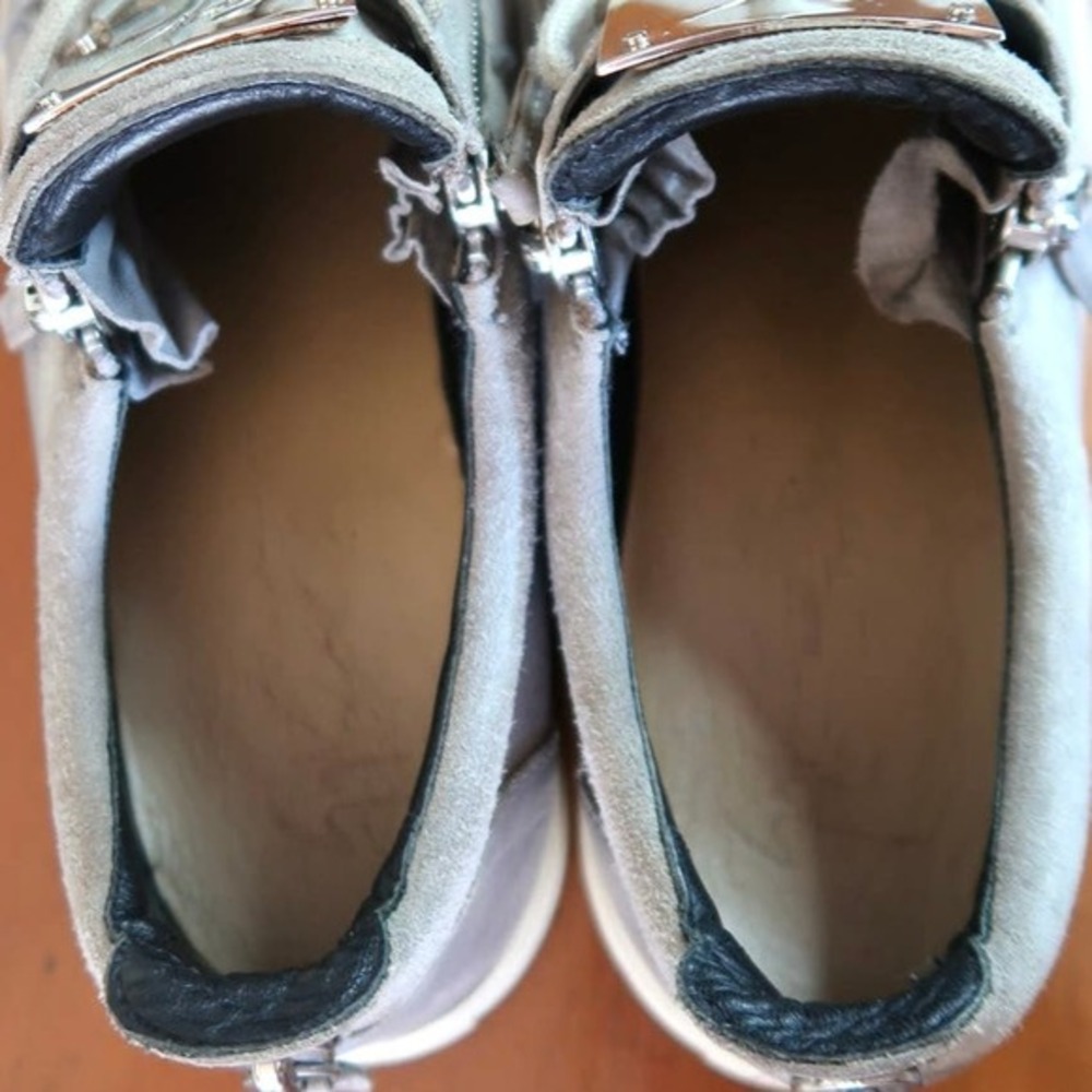 Giuseppe Zanotti Sloan Mens 43 Or‎ 10 Grey Suede Zip Up Sneakers - Picture 2 of 7